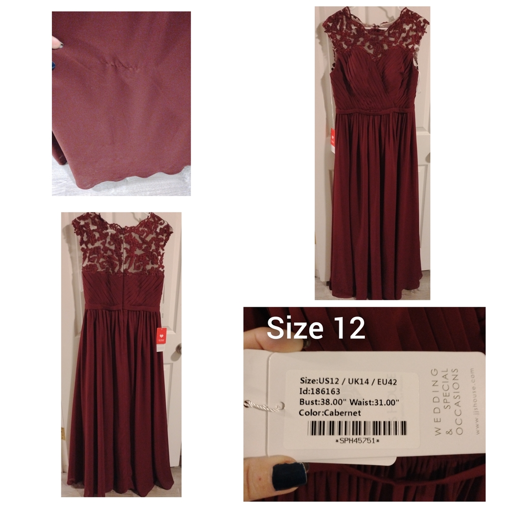 Elegant Burgundy Lace Dress